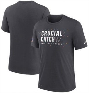 NFL Texans Charcoal 2021 Crucial Catch Performance T-Shirt