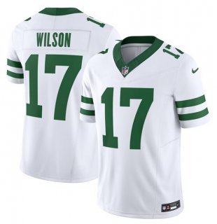 Men's New York Jets #17 Garrett Wilson White 2023 F.U.S.E. Vapor Limited Throwback Stitched Football Jersey