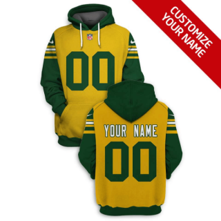 NFL Packers Customized Green Yellow 2021 Stitched New Hoodie
