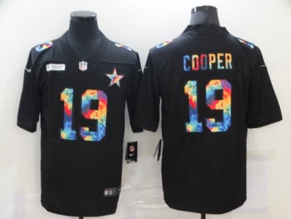 Nike Cowboys 19 Amari Cooper Rainbow Black Limited Men Jersey