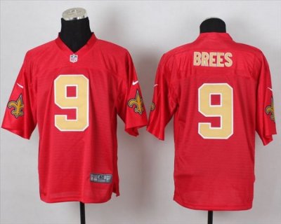2014 NFL New New Orleans Saints No.9 Drew Brees Quarterback Red Male Football Jersey