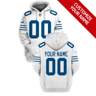 NFL Colts Customized White 2021 Stitched New Hoodie