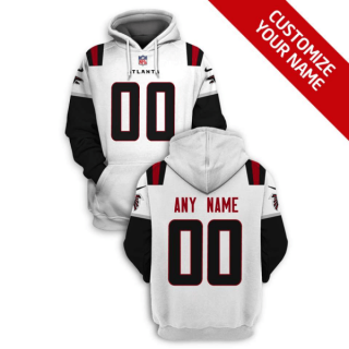 NFL Falcons Customized White Black 2021 Stitched New Hoodie