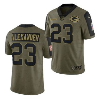 Nike Packers 23 Jaire Alexander 2021 Olive Salute To Service Limited Men Jersey