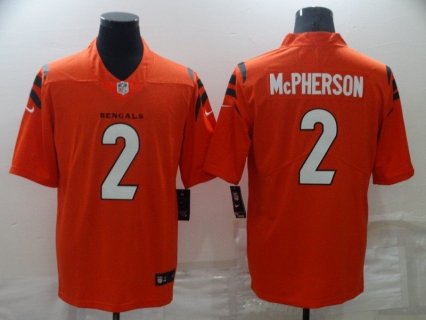 Nike Bengals 2 Evan McPherson Orange Vapor Untouchable Limited Men Jersey
