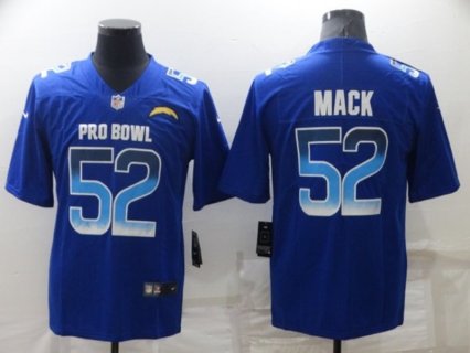Nike Chargers 52 Khalil Mack Royal Pro Bowl Limited Men Jersey