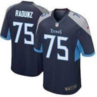 Nike Titans 75 Dillon Radunz Blue Vapor Untouchable Limited Men Jersey