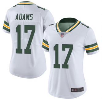 Nike Packers 17 Davante Adams White Color Women NFL Jersey