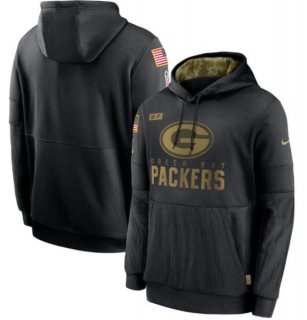 NFL Green Bay Packers 2020 Black Salute To Service Hoodie