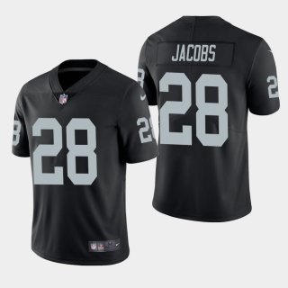 Men's Oakland Raiders #28 Josh Jacobs Black Vapor Untouchable Limited Stitched NFL Jersey