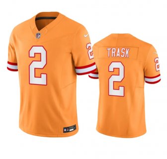 Men's Tampa Bay Buccaneers #2 Kyle Trask Orange Throwback 2023 F.U.S.E. Limited Stitched Jersey