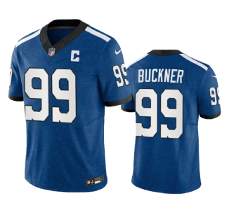 Men's Indianapolis Colts #99 DeForest Buckner Royal 2023 F.U.S.E. Indiana Nights Limited Stitched Football Jersey