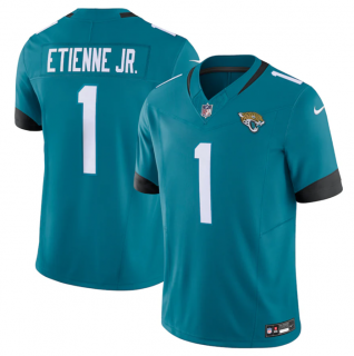 Men's Jacksonville Jaguars #1 Travis Etienne Jr. Teal 2023 F.U.S.E. Vapor Untouchable Limited Stitched Jersey