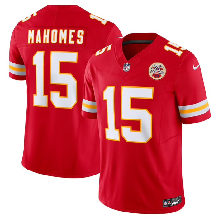 Men’s Kansas City Chiefs #15 Patrick Mahomes Red 2023 F.U.S.E. Vapor Untouchable Limited Stitched Jersey